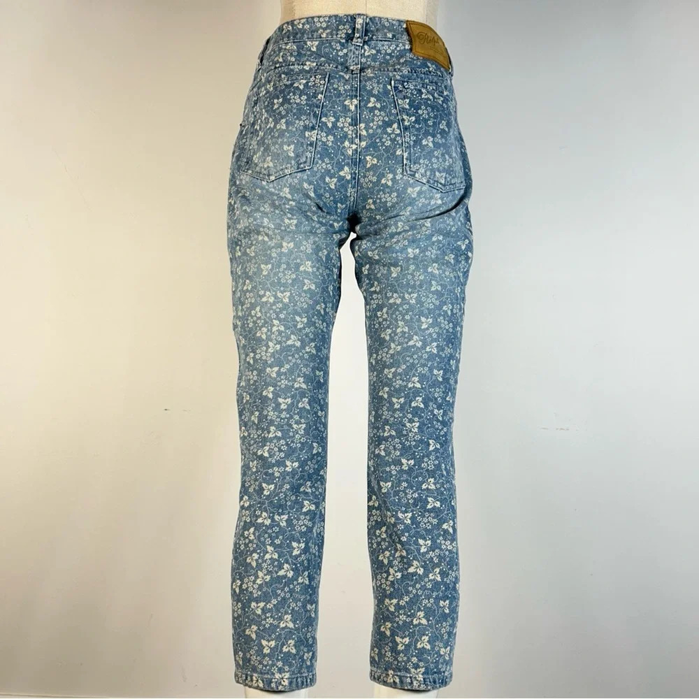 Ralph Lauren Floral Print Cropped Women’s Jeans - Light Blue